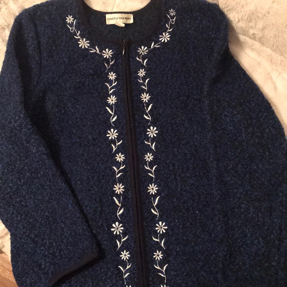 Long sleeve zip front cardigan